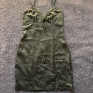 Princess polly sage green slip dress